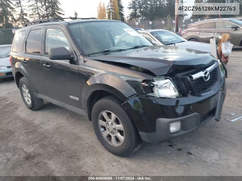 2008 Mazda Tribute S Touring VIN: 4F2CZ96128KM22763 Lot: 40805888