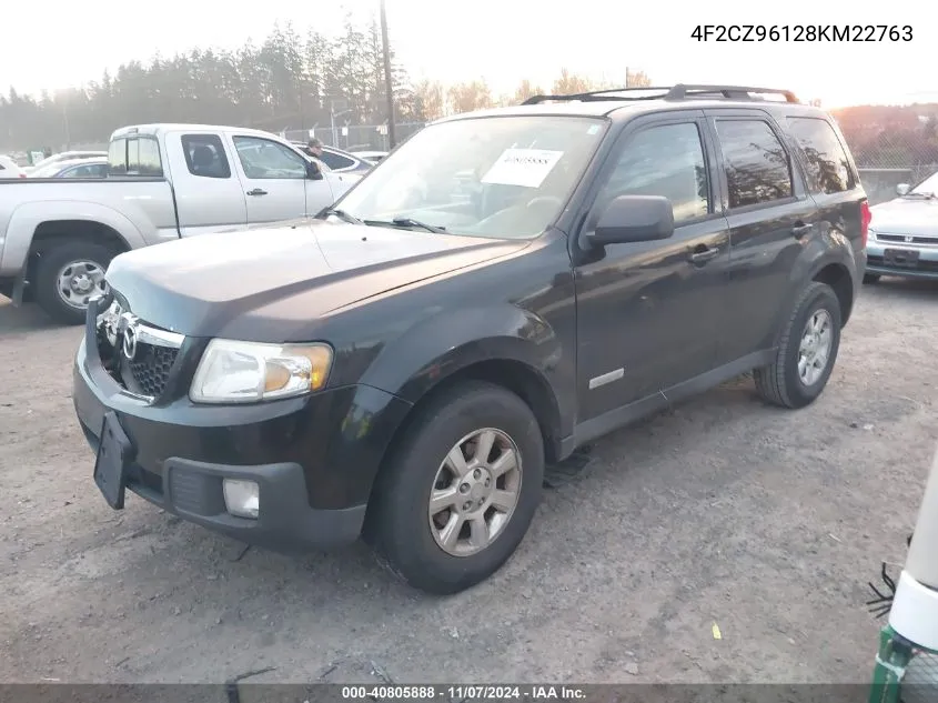 2008 Mazda Tribute S Touring VIN: 4F2CZ96128KM22763 Lot: 40805888