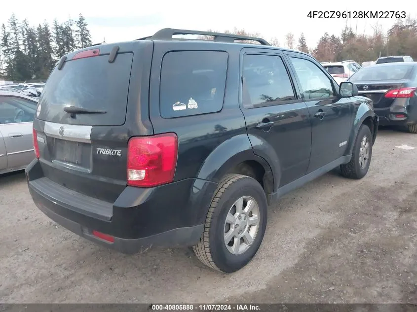 2008 Mazda Tribute S Touring VIN: 4F2CZ96128KM22763 Lot: 40805888