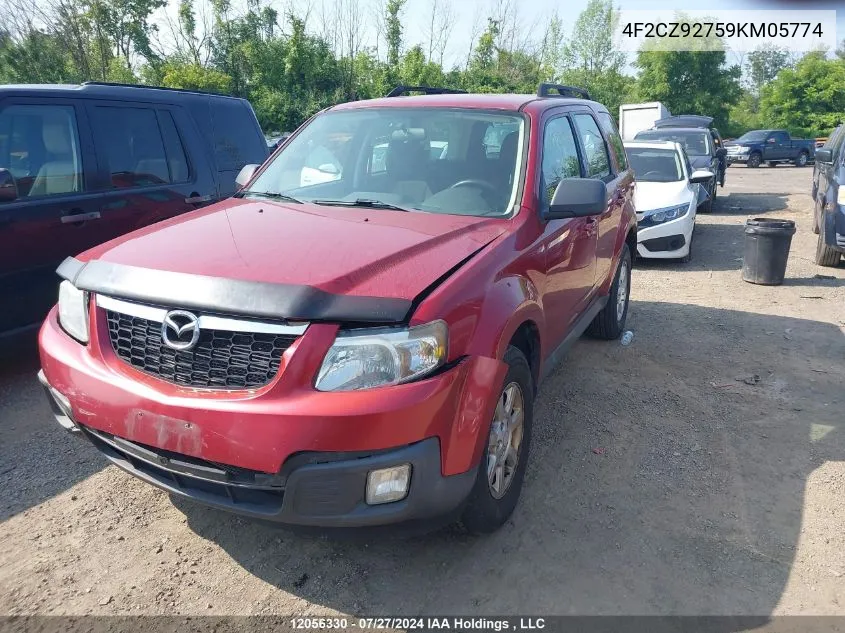 2009 Mazda Tribute I VIN: 4F2CZ92759KM05774 Lot: 12056330