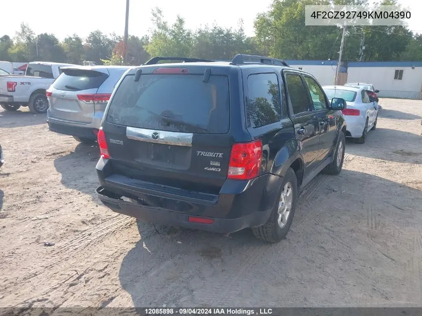 2009 Mazda Tribute VIN: 4F2CZ92749KM04390 Lot: 12085898