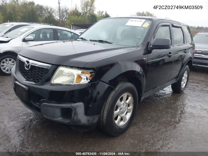 2009 Mazda Tribute I Sport VIN: 4F2CZ02749KM03509 Lot: 40783430