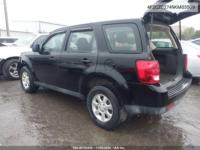 2009 Mazda Tribute I Sport VIN: 4F2CZ02749KM03509 Lot: 40783430