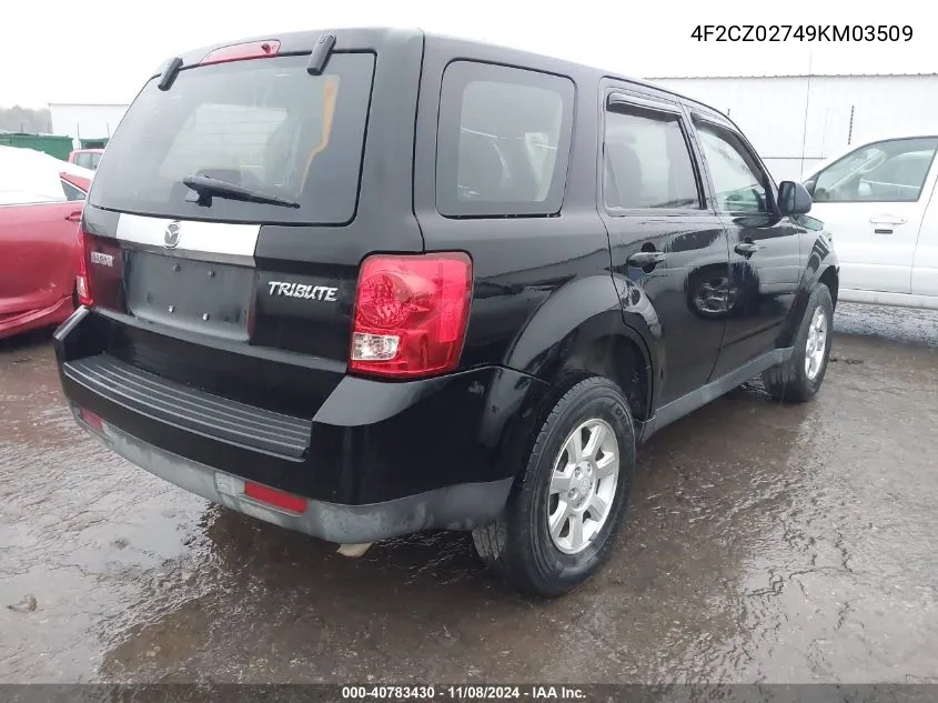 2009 Mazda Tribute I Sport VIN: 4F2CZ02749KM03509 Lot: 40783430