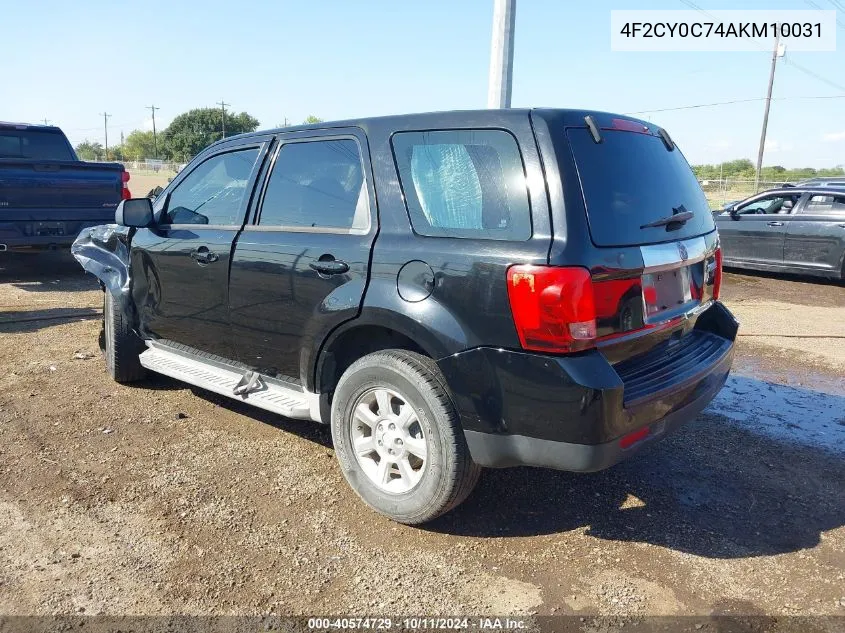 2010 Mazda Tribute I Sport VIN: 4F2CY0C74AKM10031 Lot: 40574729