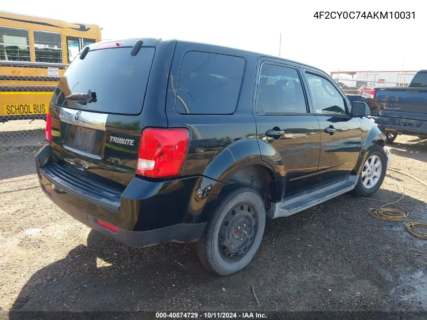 4F2CY0C74AKM10031 2010 Mazda Tribute I