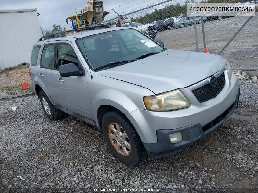 2011 Mazda Tribute I Sport VIN: 4F2CY0C70BKM00646 Lot: 40747833