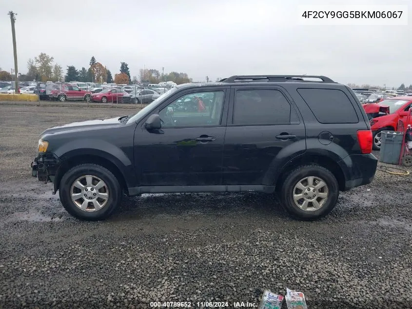 2011 Mazda Tribute S Grand Touring VIN: 4F2CY9GG5BKM06067 Lot: 40789652