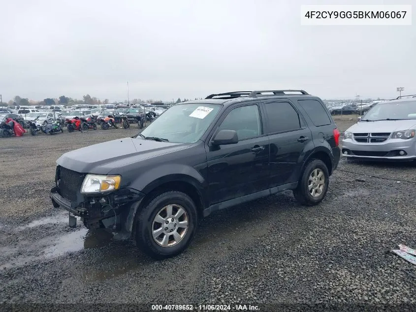 2011 Mazda Tribute S Grand Touring VIN: 4F2CY9GG5BKM06067 Lot: 40789652