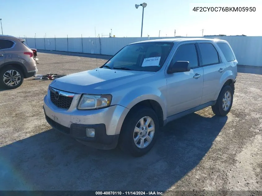 2011 Mazda Tribute I Sport VIN: 4F2CY0C76BKM05950 Lot: 40870110