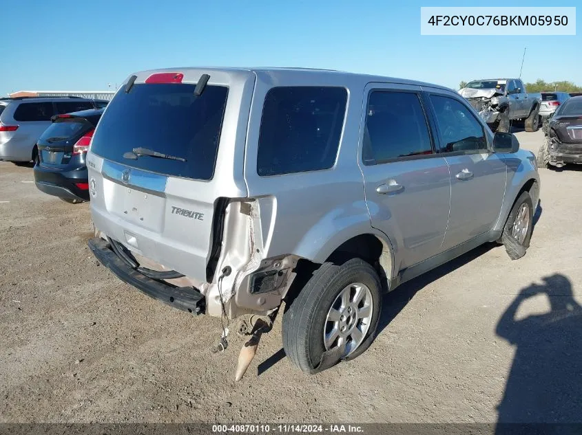 2011 Mazda Tribute I Sport VIN: 4F2CY0C76BKM05950 Lot: 40870110