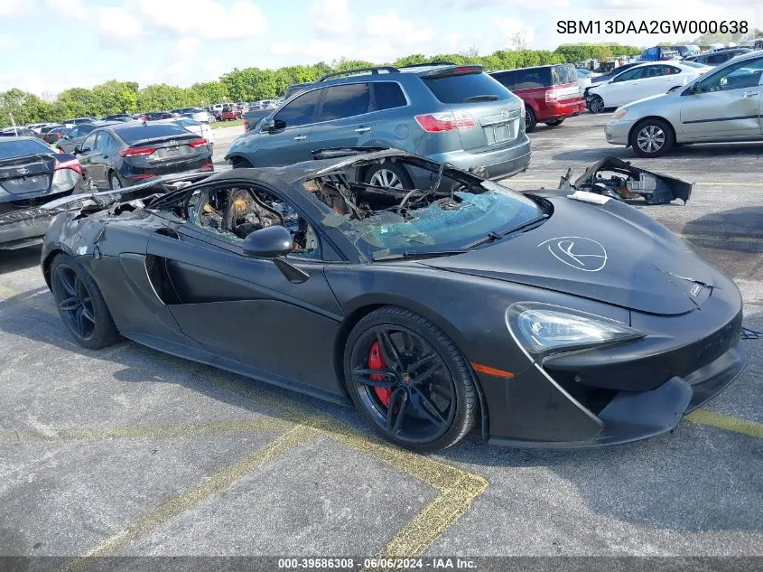 2016 Mclaren 570S VIN: SBM13DAA2GW000638 Lot: 39586308