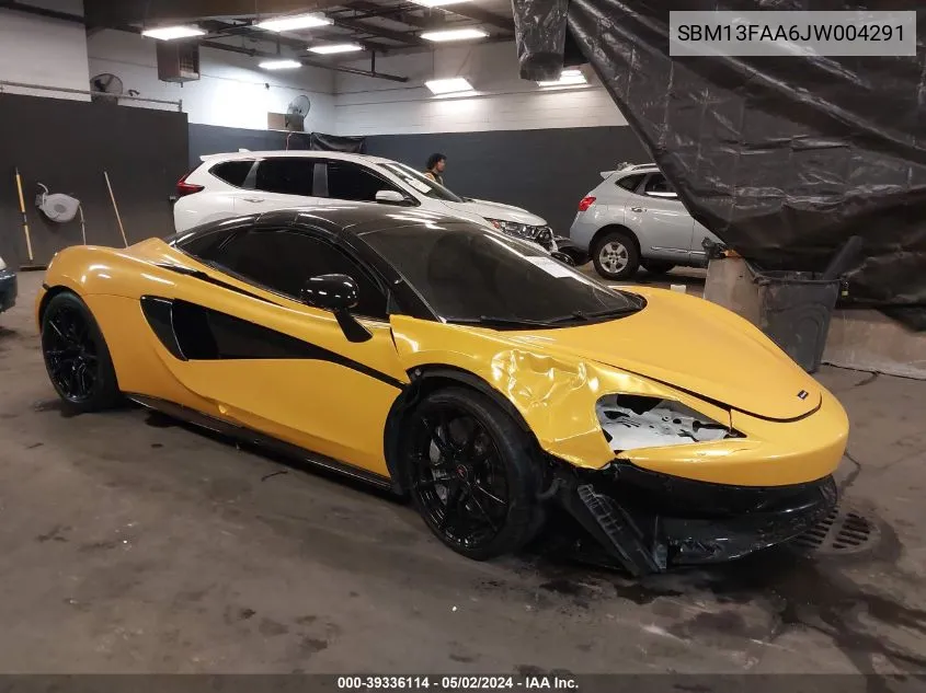 2018 Mclaren 570S VIN: SBM13FAA6JW004291 Lot: 39336114