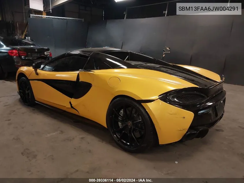 2018 Mclaren 570S VIN: SBM13FAA6JW004291 Lot: 39336114