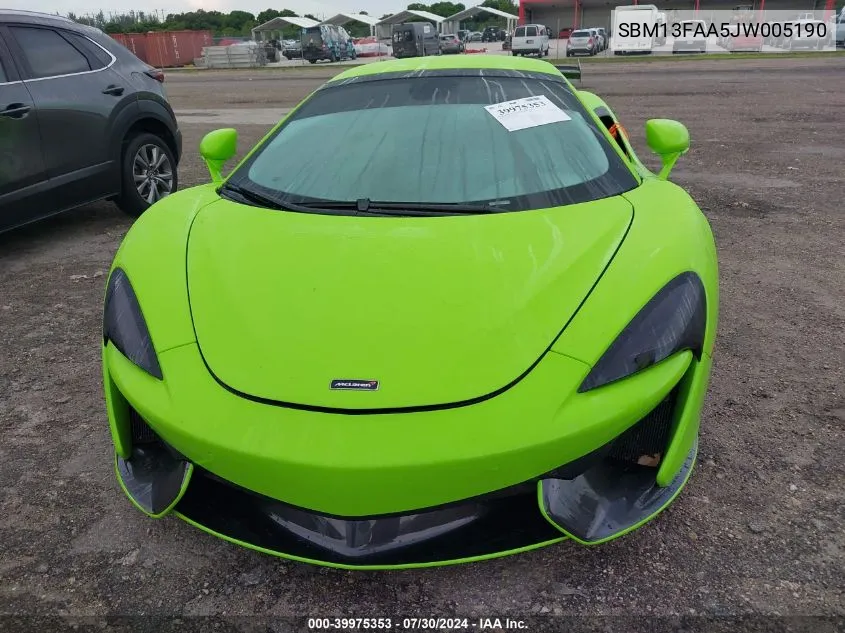 SBM13FAA5JW005190 2018 Mclaren 570S