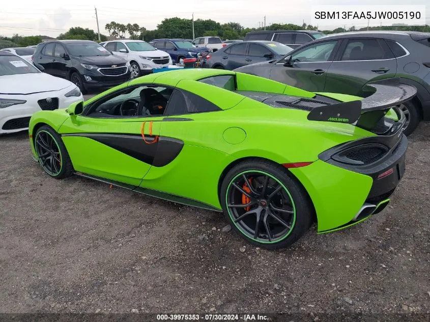 SBM13FAA5JW005190 2018 Mclaren 570S