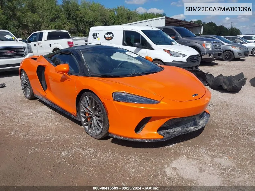 2021 Mclaren Gt Coupe VIN: SBM22GCA7MW001396 Lot: 40415589