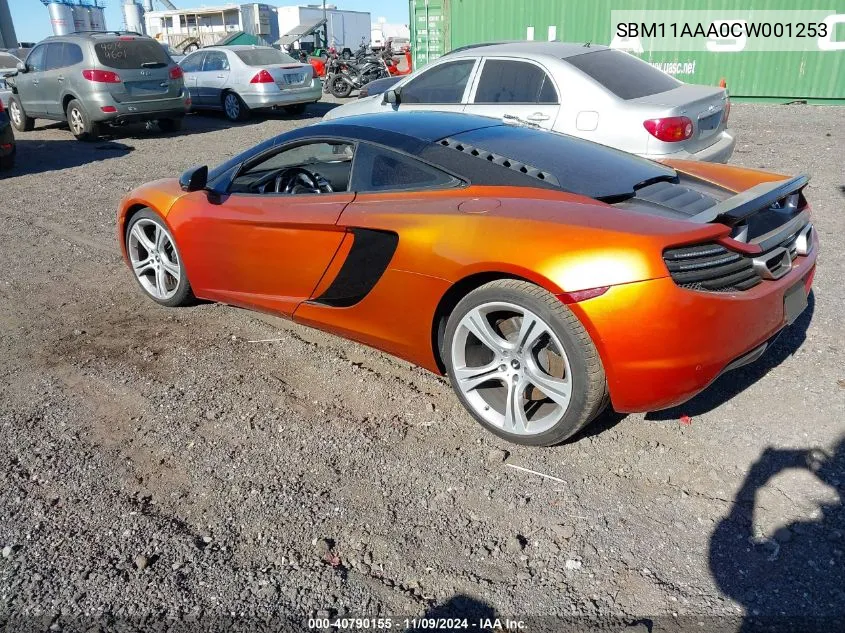 2012 Mclaren Mp4-12C VIN: SBM11AAA0CW001253 Lot: 40790155