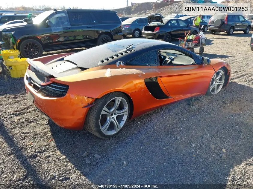 2012 Mclaren Mp4-12C VIN: SBM11AAA0CW001253 Lot: 40790155