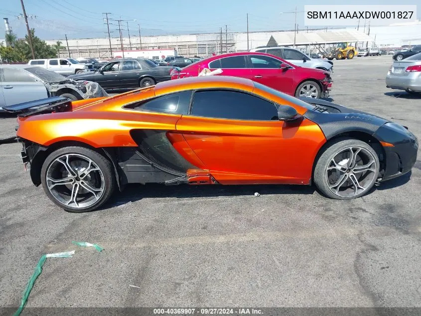 2013 Mclaren Mp4-12C VIN: SBM11AAAXDW001827 Lot: 40369907