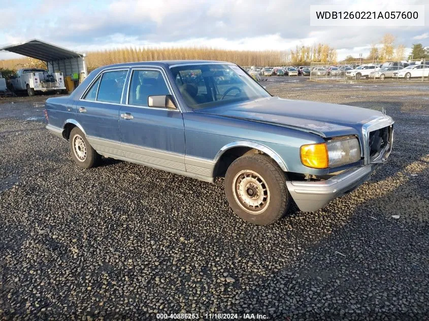 1984 Mercedes-Benz 280 VIN: WDB1260221A057600 Lot: 40886253