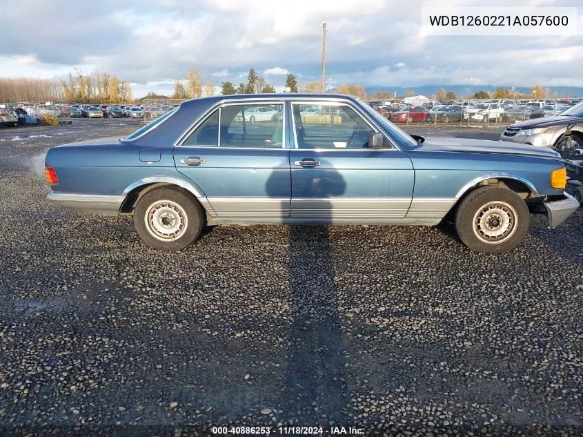 1984 Mercedes-Benz 280 VIN: WDB1260221A057600 Lot: 40886253