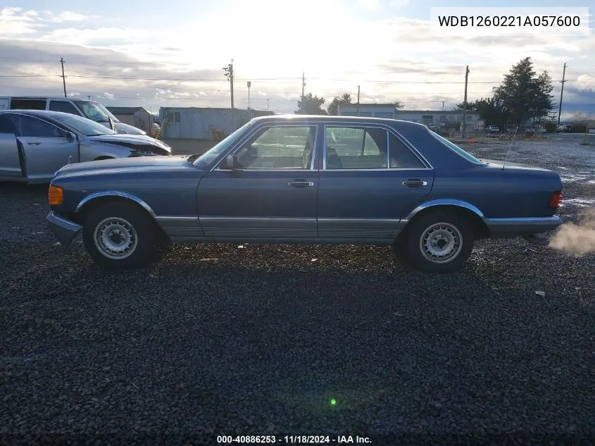 1984 Mercedes-Benz 280 VIN: WDB1260221A057600 Lot: 40886253