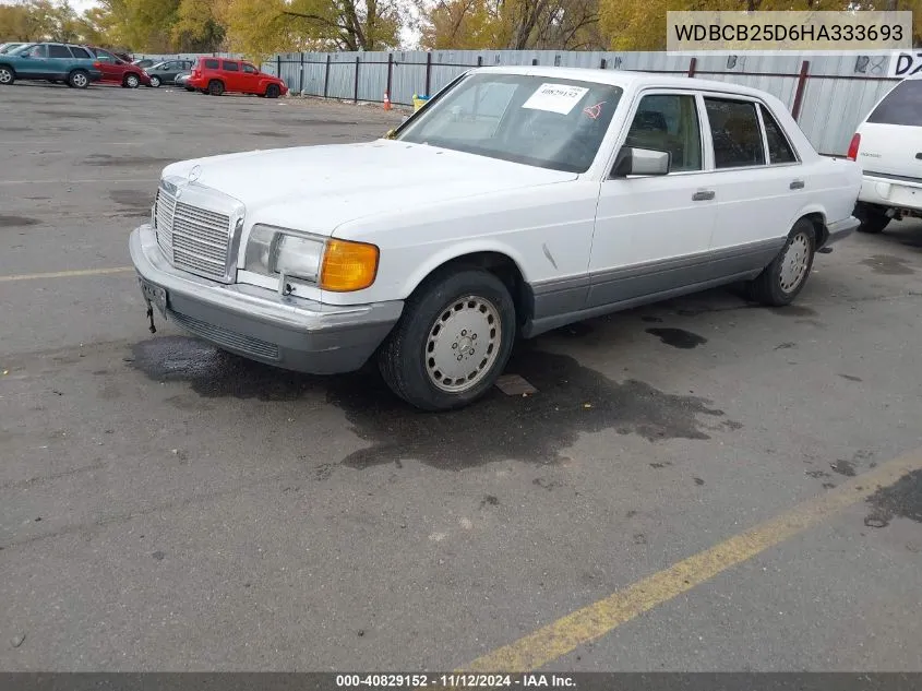 1987 Mercedes-Benz 300 Sdl VIN: WDBCB25D6HA333693 Lot: 40829152