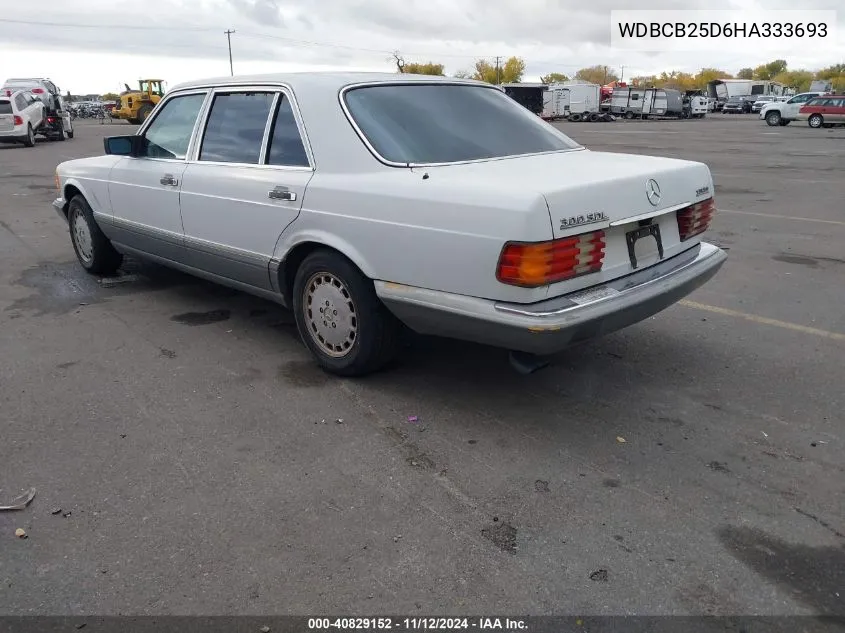 1987 Mercedes-Benz 300 Sdl VIN: WDBCB25D6HA333693 Lot: 40829152