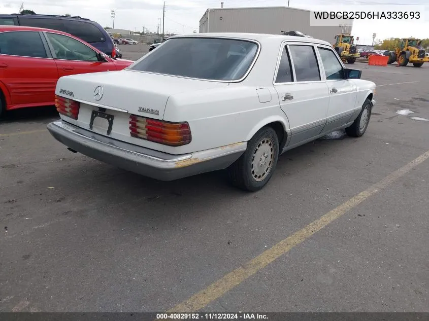 1987 Mercedes-Benz 300 Sdl VIN: WDBCB25D6HA333693 Lot: 40829152