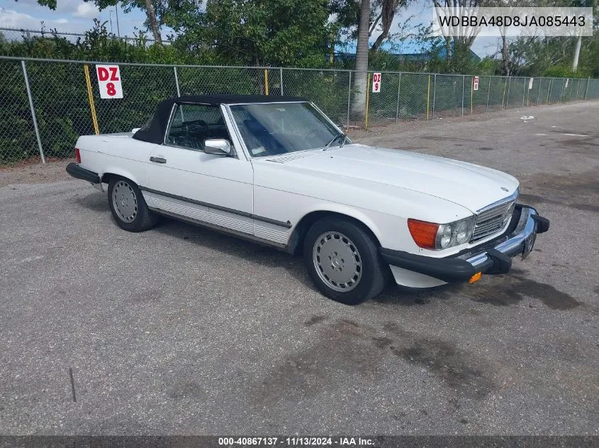 1988 Mercedes-Benz 560 Sl VIN: WDBBA48D8JA085443 Lot: 40867137