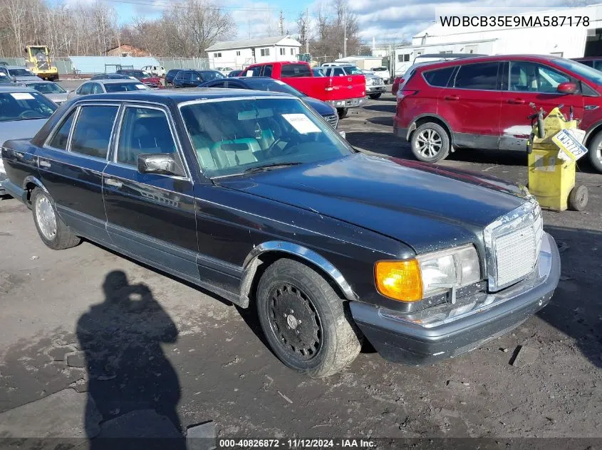 1991 Mercedes-Benz 350 Sdl VIN: WDBCB35E9MA587178 Lot: 40826872