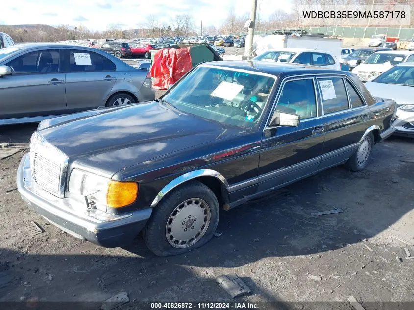 1991 Mercedes-Benz 350 Sdl VIN: WDBCB35E9MA587178 Lot: 40826872