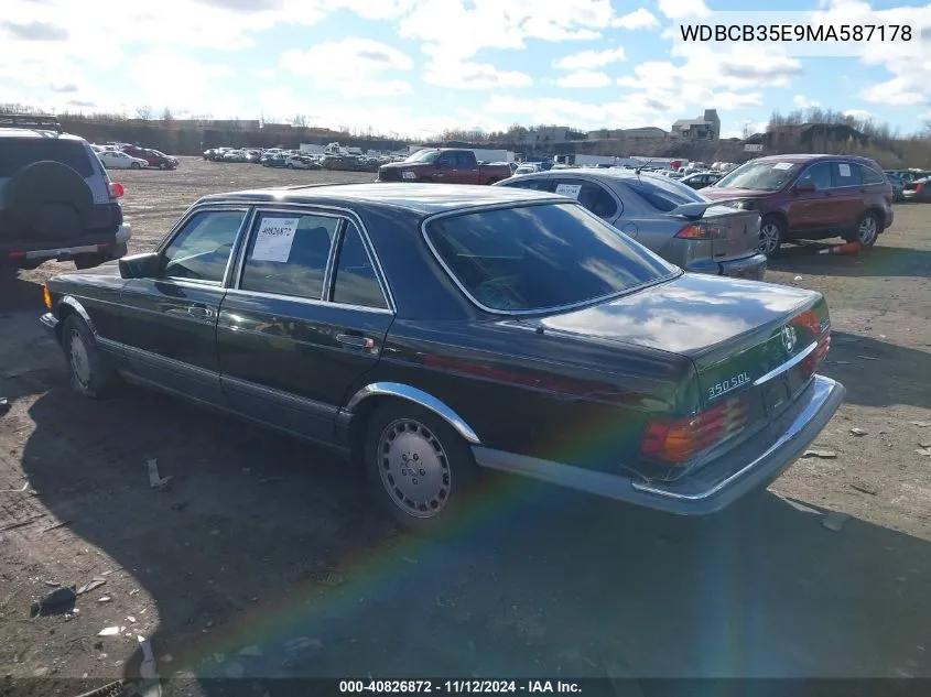 1991 Mercedes-Benz 350 Sdl VIN: WDBCB35E9MA587178 Lot: 40826872