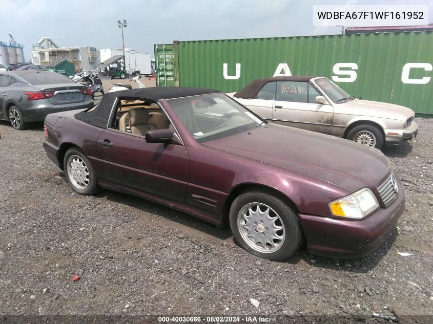 1998 Mercedes-Benz Sl 500 VIN: WDBFA67F1WF161952 Lot: 40030666