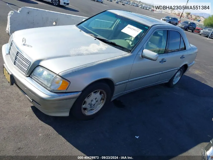 1998 Mercedes-Benz C 230 VIN: WDBHA23G5WA551384 Lot: 40429973