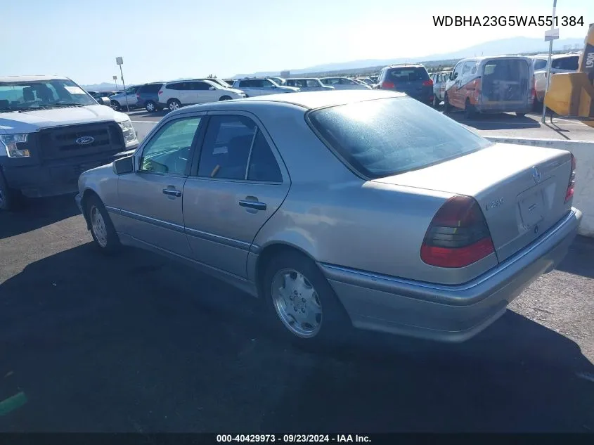 1998 Mercedes-Benz C 230 VIN: WDBHA23G5WA551384 Lot: 40429973