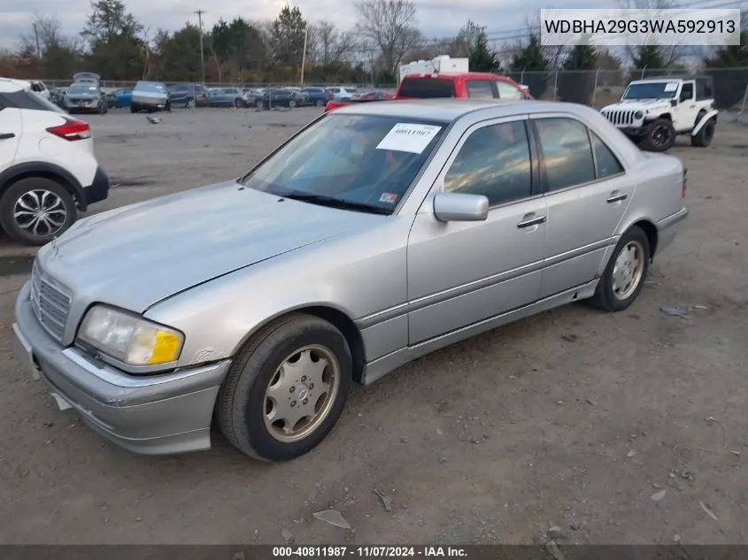 1998 Mercedes-Benz C 280 VIN: WDBHA29G3WA592913 Lot: 40811987