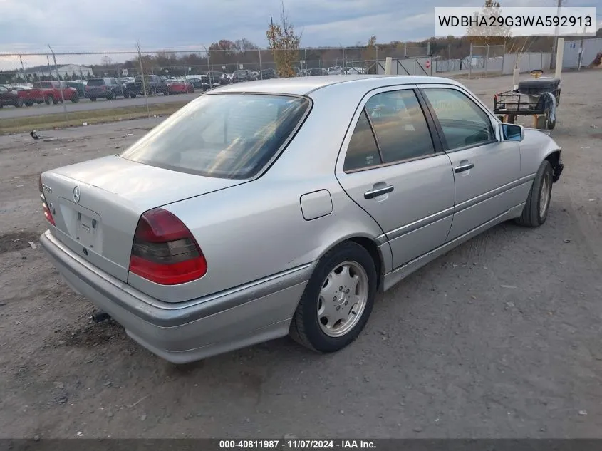 1998 Mercedes-Benz C 280 VIN: WDBHA29G3WA592913 Lot: 40811987