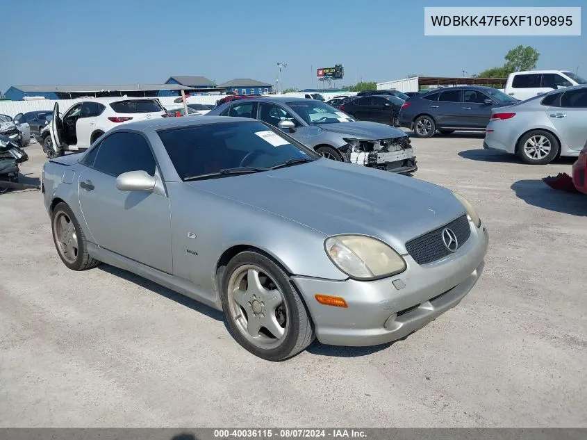 1999 Mercedes-Benz Slk 230 Kompressor VIN: WDBKK47F6XF109895 Lot: 40036115