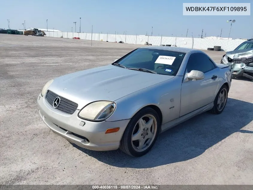 1999 Mercedes-Benz Slk 230 Kompressor VIN: WDBKK47F6XF109895 Lot: 40036115