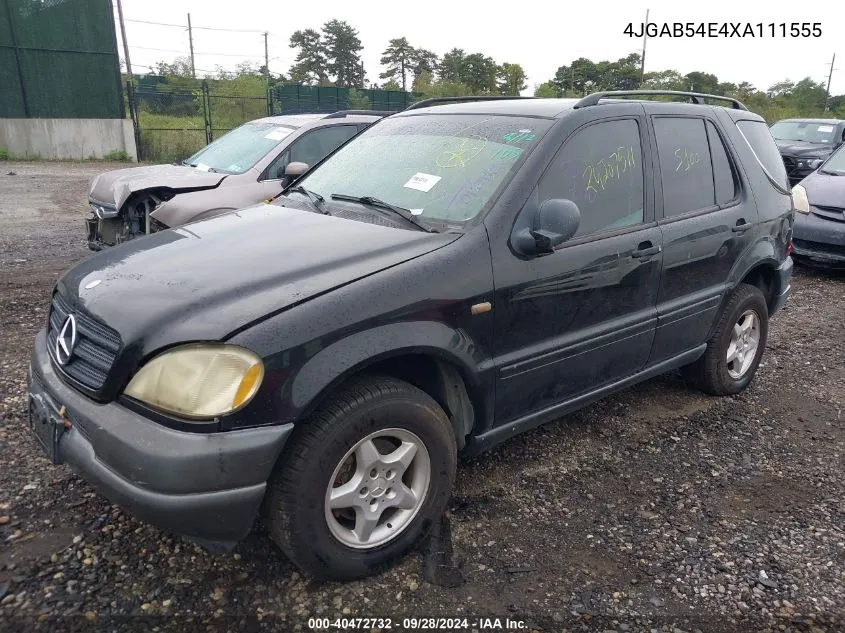 1999 Mercedes-Benz Ml 320 VIN: 4JGAB54E4XA111555 Lot: 40472732