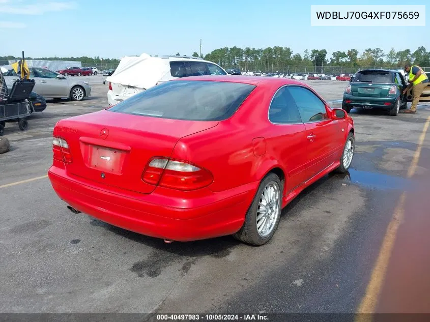 1999 Mercedes-Benz Clk 430 VIN: WDBLJ70G4XF075659 Lot: 40497983