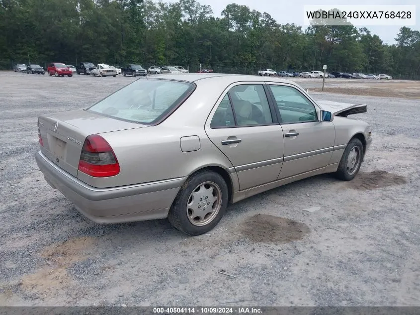 1999 Mercedes-Benz C 230 Kompressor VIN: WDBHA24GXXA768428 Lot: 40504114