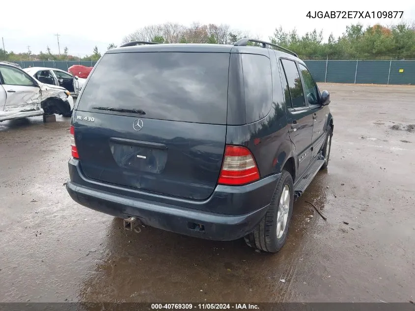 1999 Mercedes-Benz Ml 430 VIN: 4JGAB72E7XA109877 Lot: 40769309