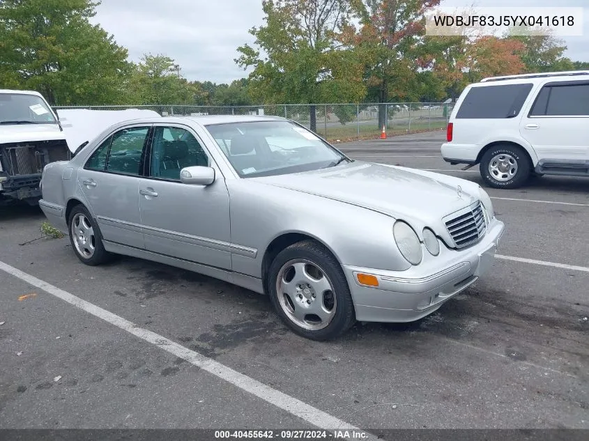 2000 Mercedes-Benz E 430 4M VIN: WDBJF83J5YX041618 Lot: 40455642