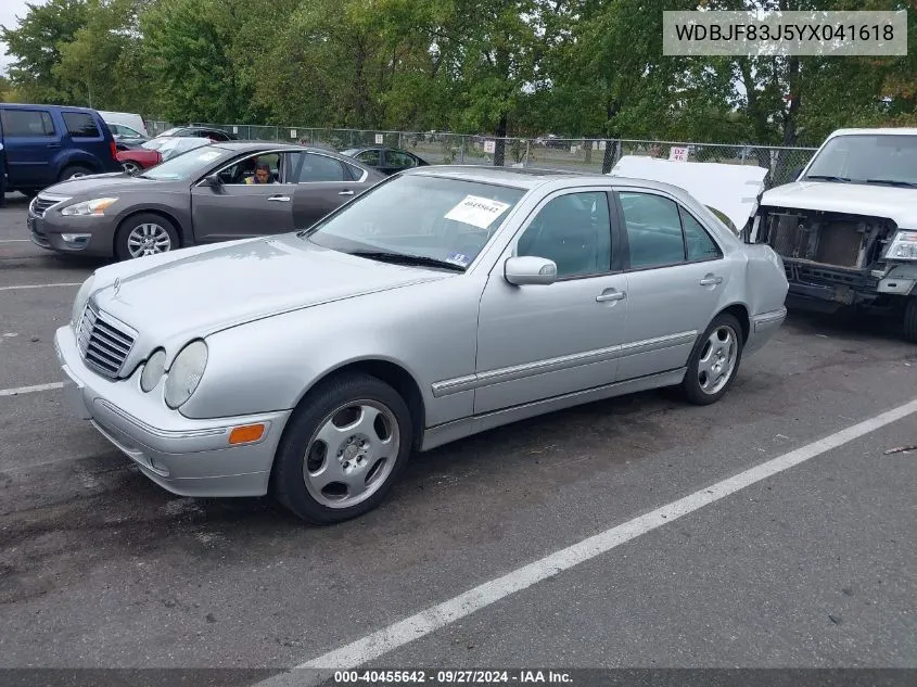 2000 Mercedes-Benz E 430 4M VIN: WDBJF83J5YX041618 Lot: 40455642