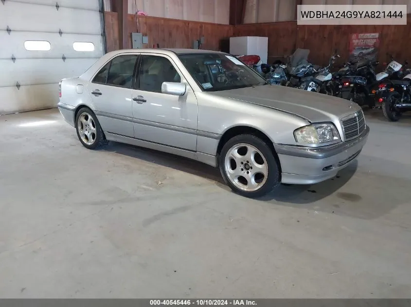 2000 Mercedes-Benz C 230 Kompressor VIN: WDBHA24G9YA821444 Lot: 40545446