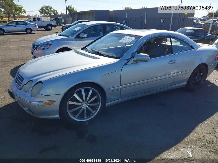 2000 Mercedes-Benz Cl 500 VIN: WDBPJ75J8YA005439 Lot: 40656689