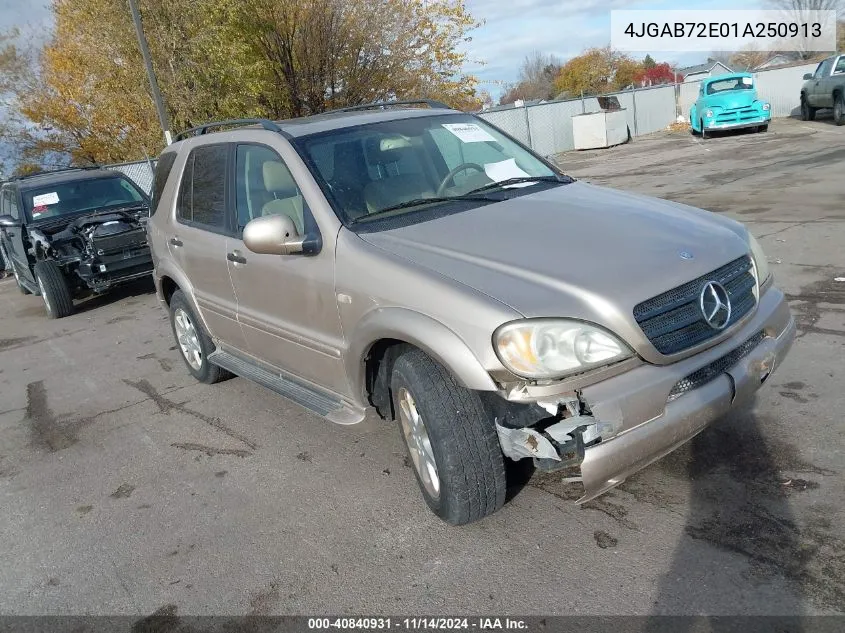 2001 Mercedes-Benz Ml 430 VIN: 4JGAB72E01A250913 Lot: 40840931